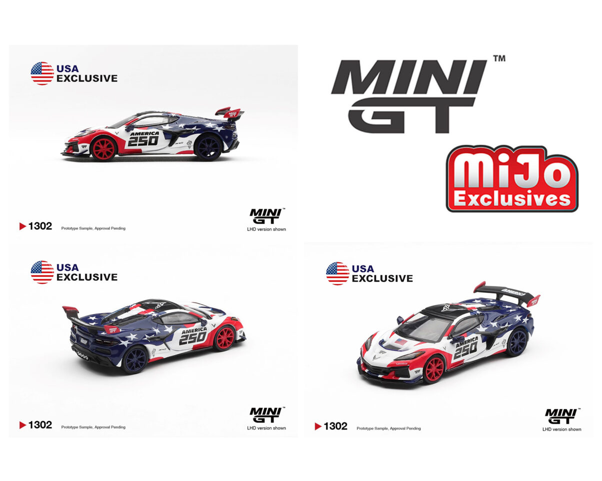 (Coming Soon) Mini GT 1:64 Chevrolet Corvette ZR1 America 250 USA Exclusive LHD- Limited Edition – Mijo Exclusives