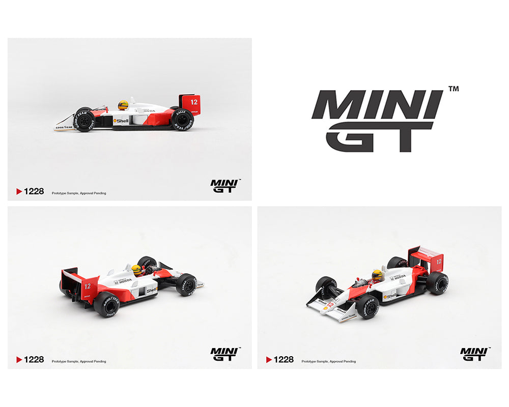 (Coming Soon) Mini GT 1:64 McLaren MP4/4 #12 Ayrton Senna 1988 Canadian Grand Prix Winner – Limited Edition