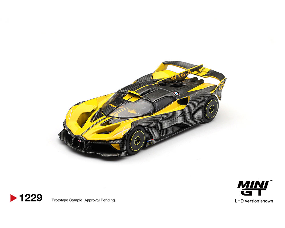 (Coming Soon) Mini GT 1:64 Bugatti Bolide – Yellow – Limited Edition