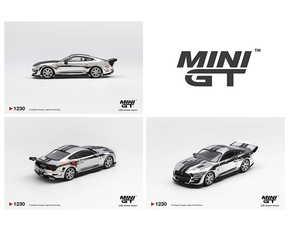 (Coming Soon) Mini GT 1:64 Shelby GT500 Dragon Snake Concept – Chrome Silver – Limited Edition