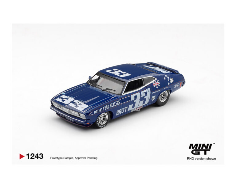 (Coming Soon) Mini GT 1:64 Ford XB Falcon GT- #33, Allan Moffat / Dieter Glemser – 1974 Bathurst 1000 – Australia Exclusive