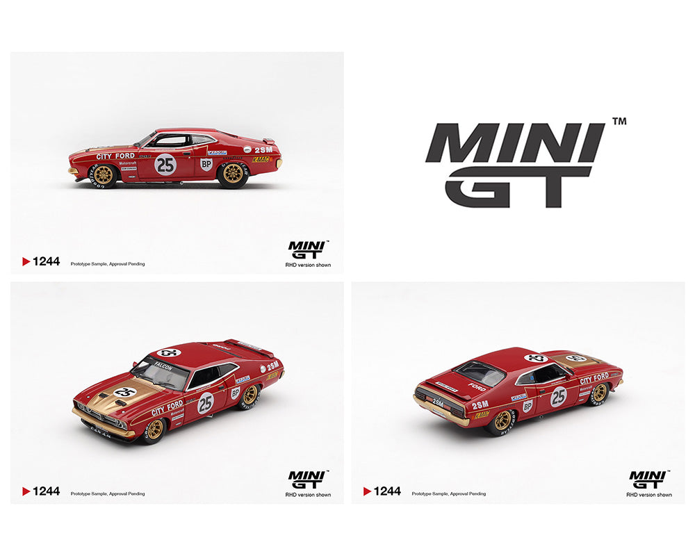 (Coming Soon) Mini GT 1:64 Ford XB Falcon GT – #25, Allan Moffat / Ian “Pete” Geoghegan – 1975 Bathurst 1000 – Australia Exclusive