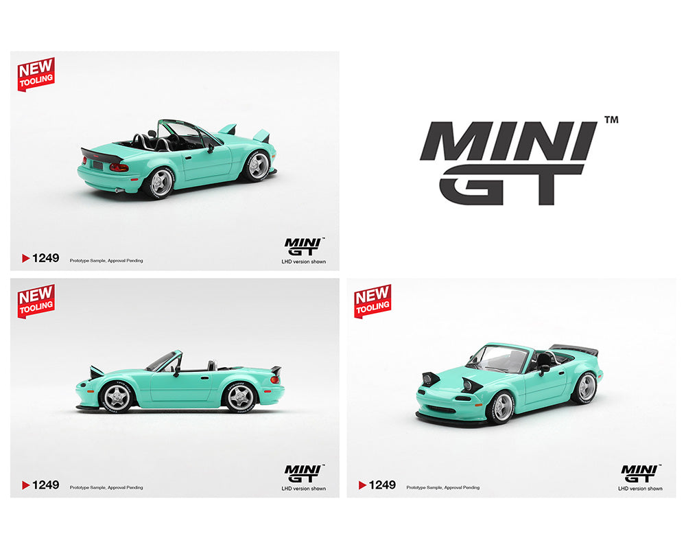 (Coming Soon) Mini GT 1:64 Mazda MX-5 (NA) Pandem – Mint Green – Limited Edition