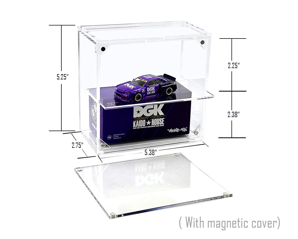 Showcase 1:64 2-Car Desk Top Collector Display Case (5″x2.5″x4.75″) – MiJo Exclusives
