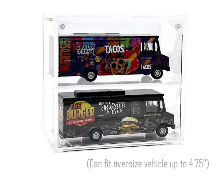 Showcase 1:64 2-Car Desk Top Collector Display Case (5″x2.5″x4.75″) – MiJo Exclusives