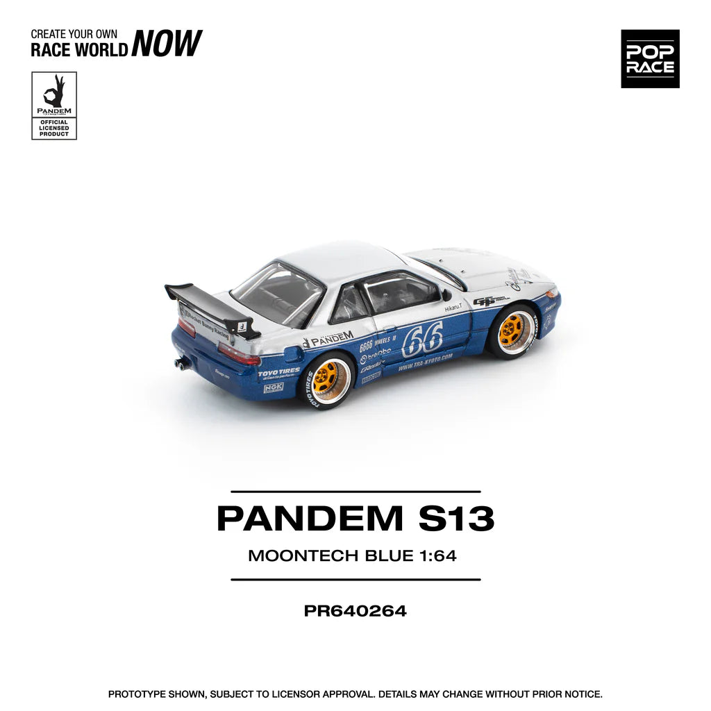 POPRACE Nissan Pandem Silvia S13 Moontech Blue