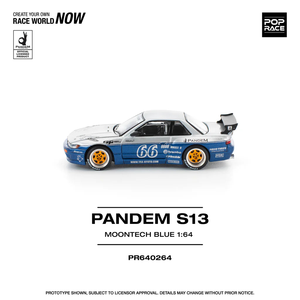 POPRACE Nissan Pandem Silvia S13 Moontech Blue
