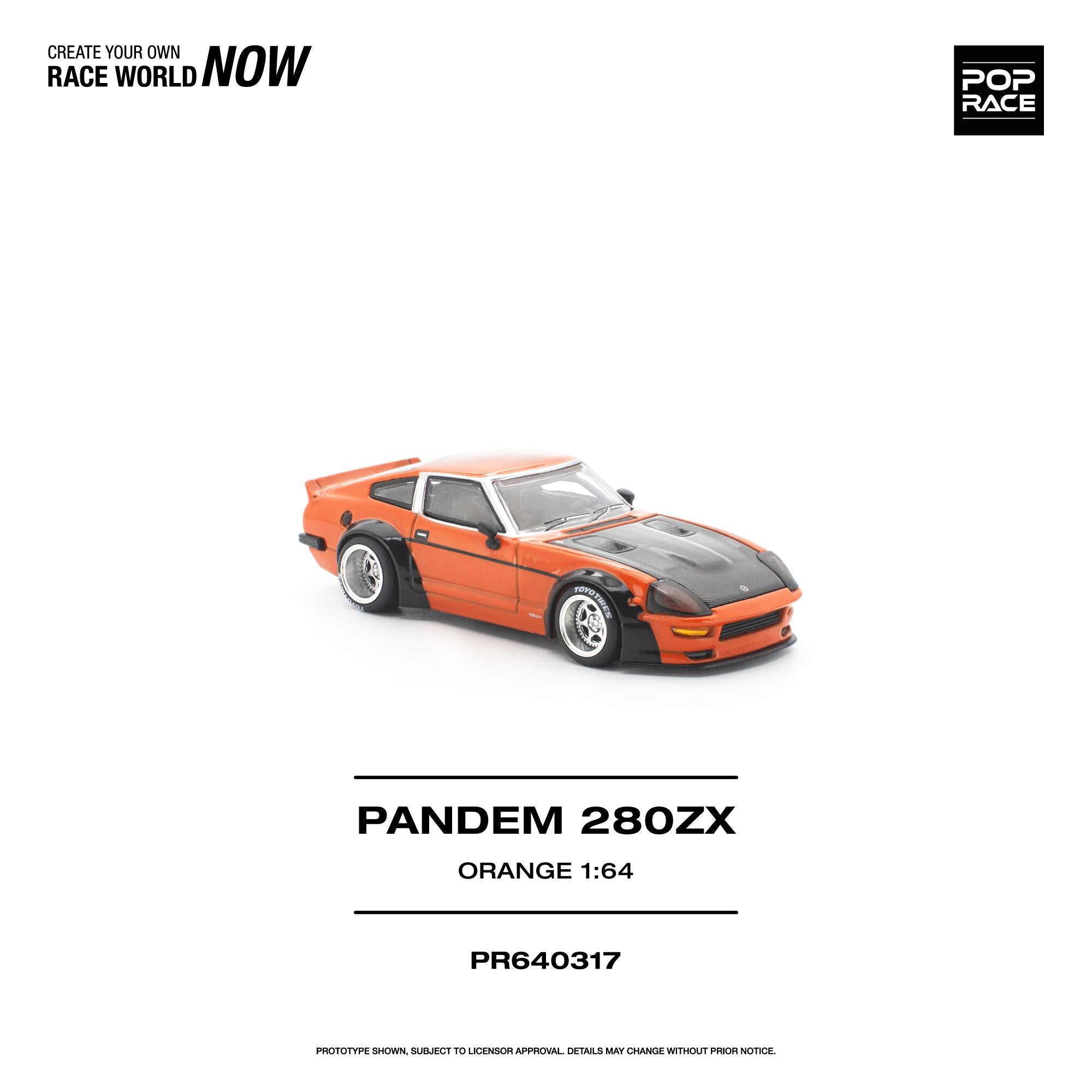 (Coming Soon) POPRACE 1/64 PANDEM 280ZX ORANGE