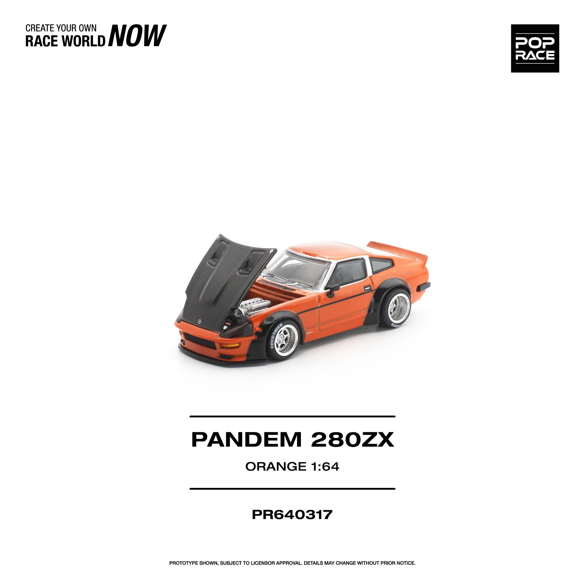 (Coming Soon) POPRACE 1/64 PANDEM 280ZX ORANGE