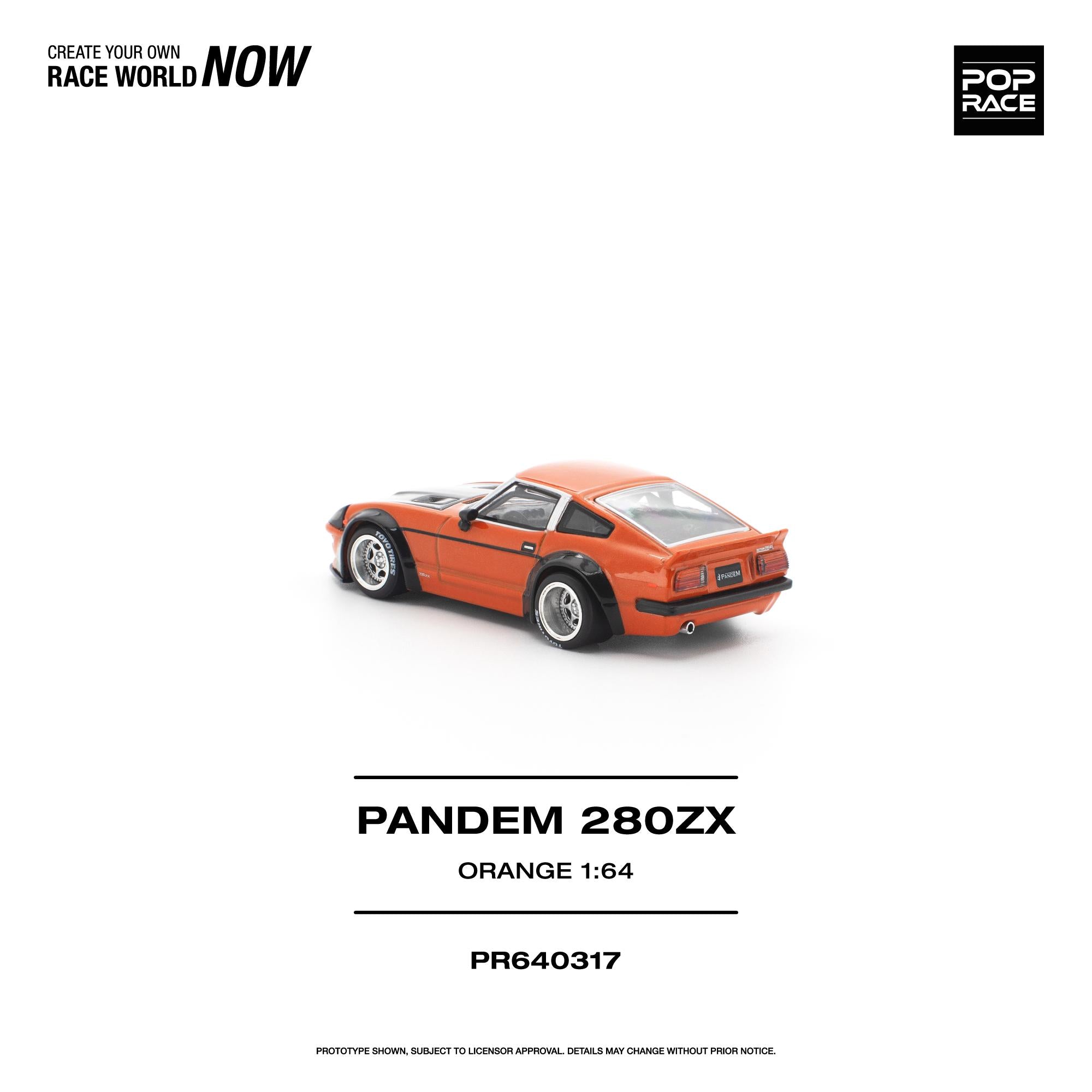 (Coming Soon) POPRACE 1/64 PANDEM 280ZX ORANGE