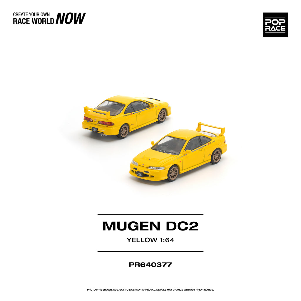 (Coming Soon) POPRACE 1/64 MUGEN DC2 - YELLOW