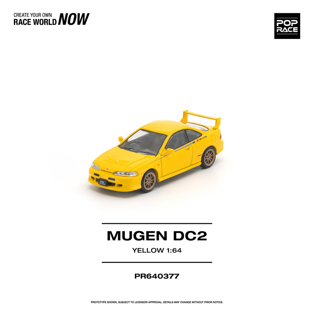 (Coming Soon) POPRACE 1/64 MUGEN DC2 - YELLOW