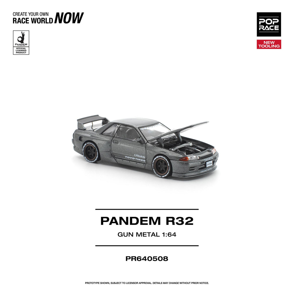 (Coming Soon) POPRACE 1/64 PANDEM R32 GUN METAL NEW TOOLING