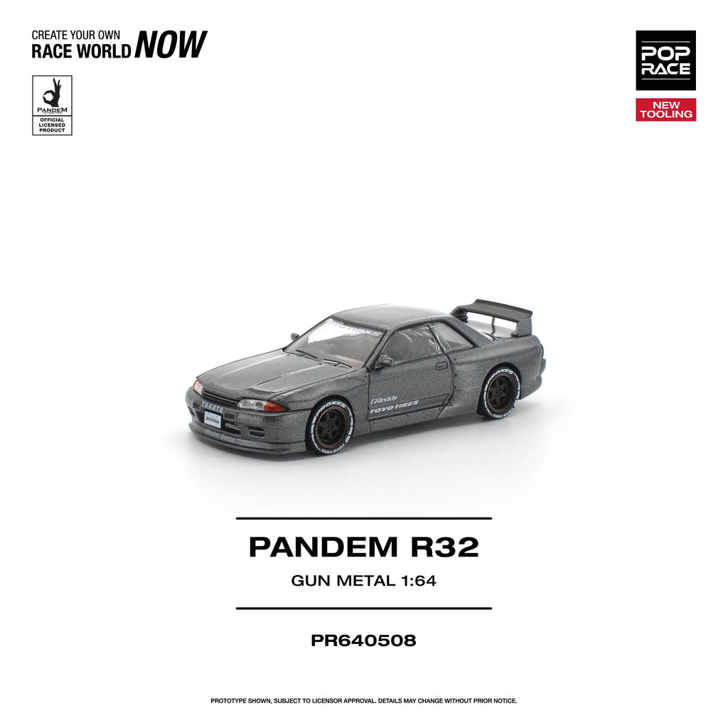 (Coming Soon) POPRACE 1/64 PANDEM R32 GUN METAL NEW TOOLING