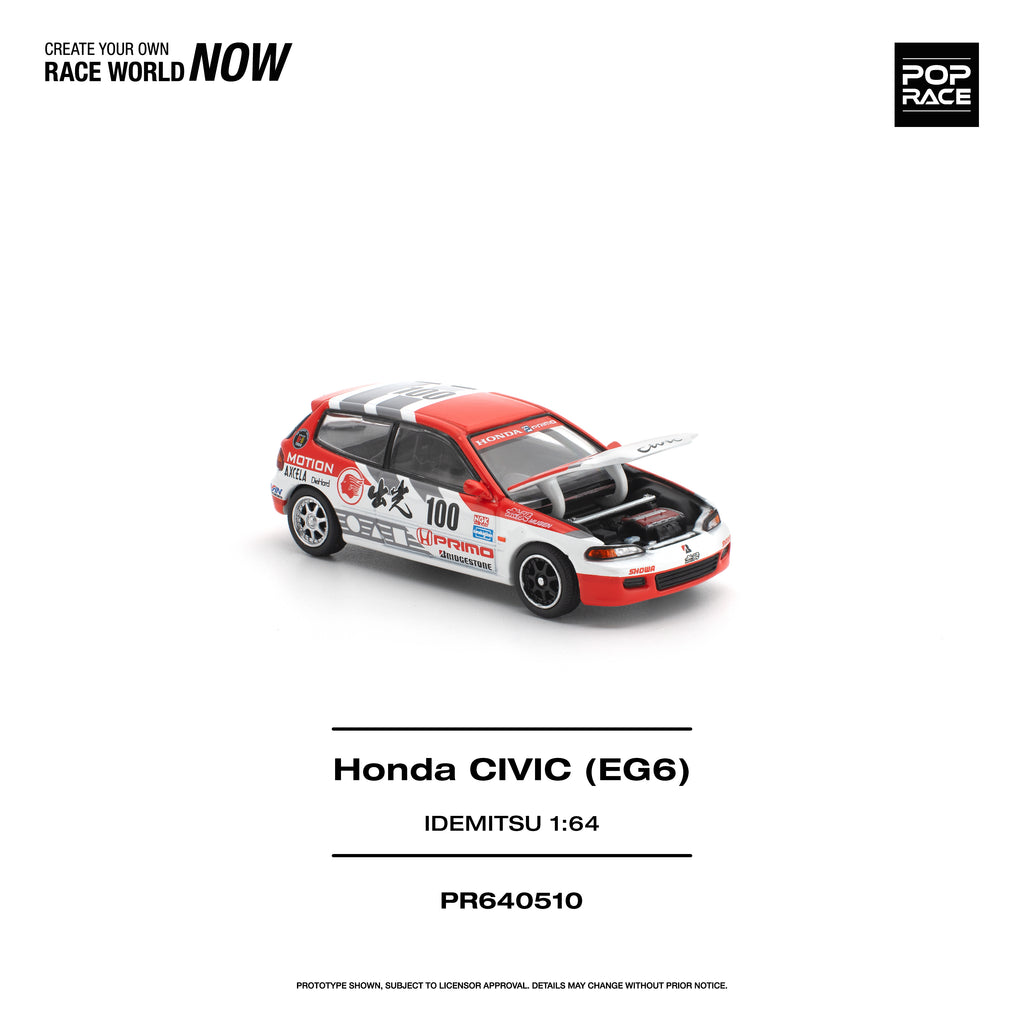 (Coming Soon) POPRACE 1/64 HONDA CIVIC (EG6) IDEMITSU MOTION INFINITE