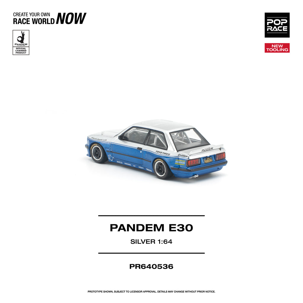 (Coming Soon) POPRACE 1/64 PANDEM E30 SILVER