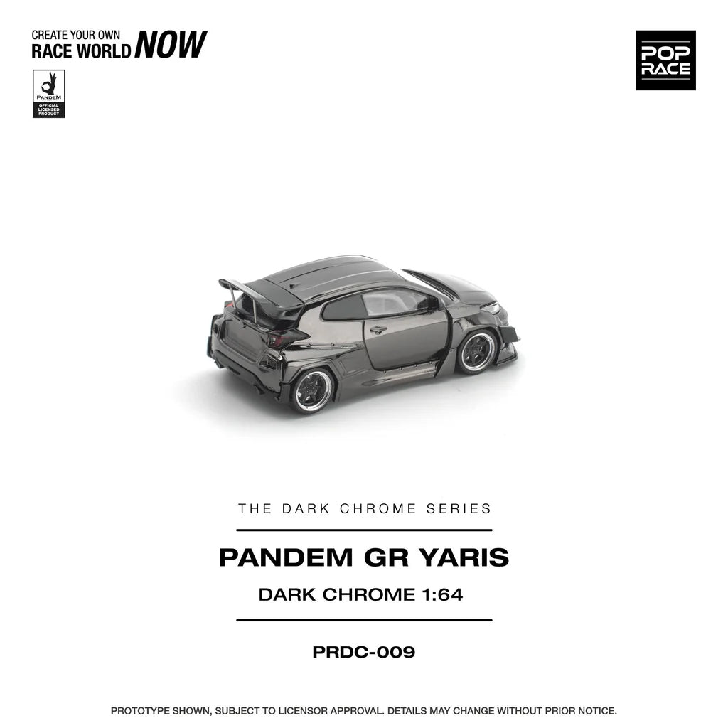 (Coming Soon) POPRACE 1/64 PANDEM GR Yaris DARK CHROME