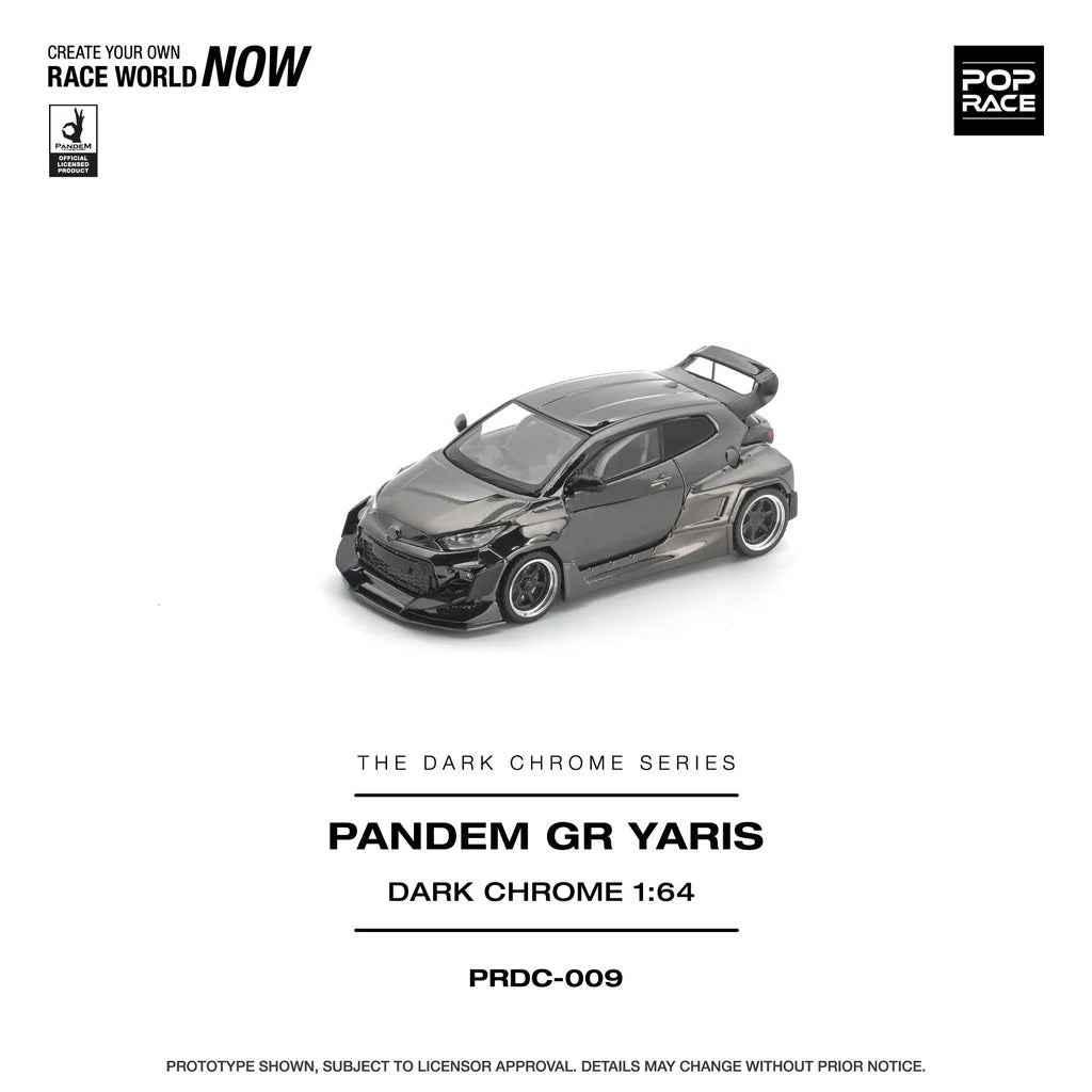 (Coming Soon) POPRACE 1/64 PANDEM GR Yaris DARK CHROME