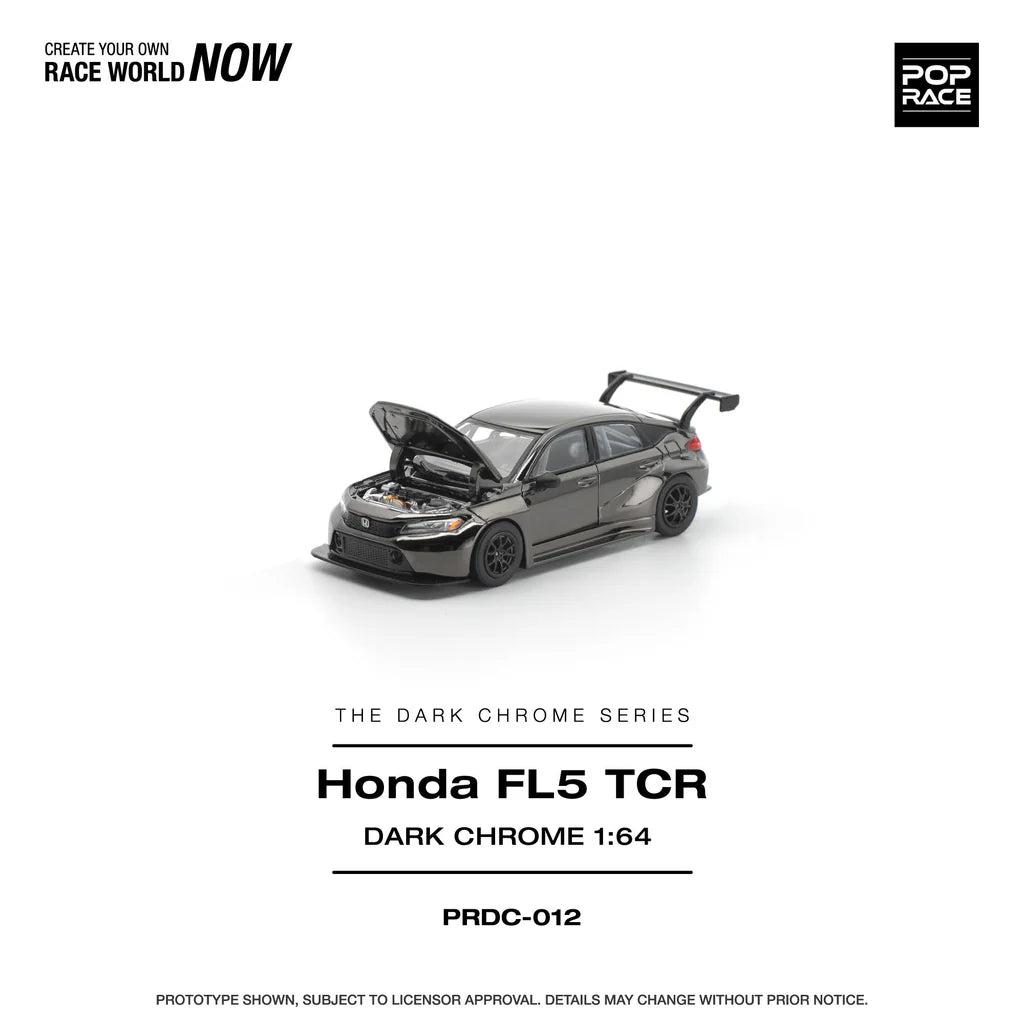(Coming Soon) POPRACE 1/64 Honda Civic FL5 TCR DARK CHROME