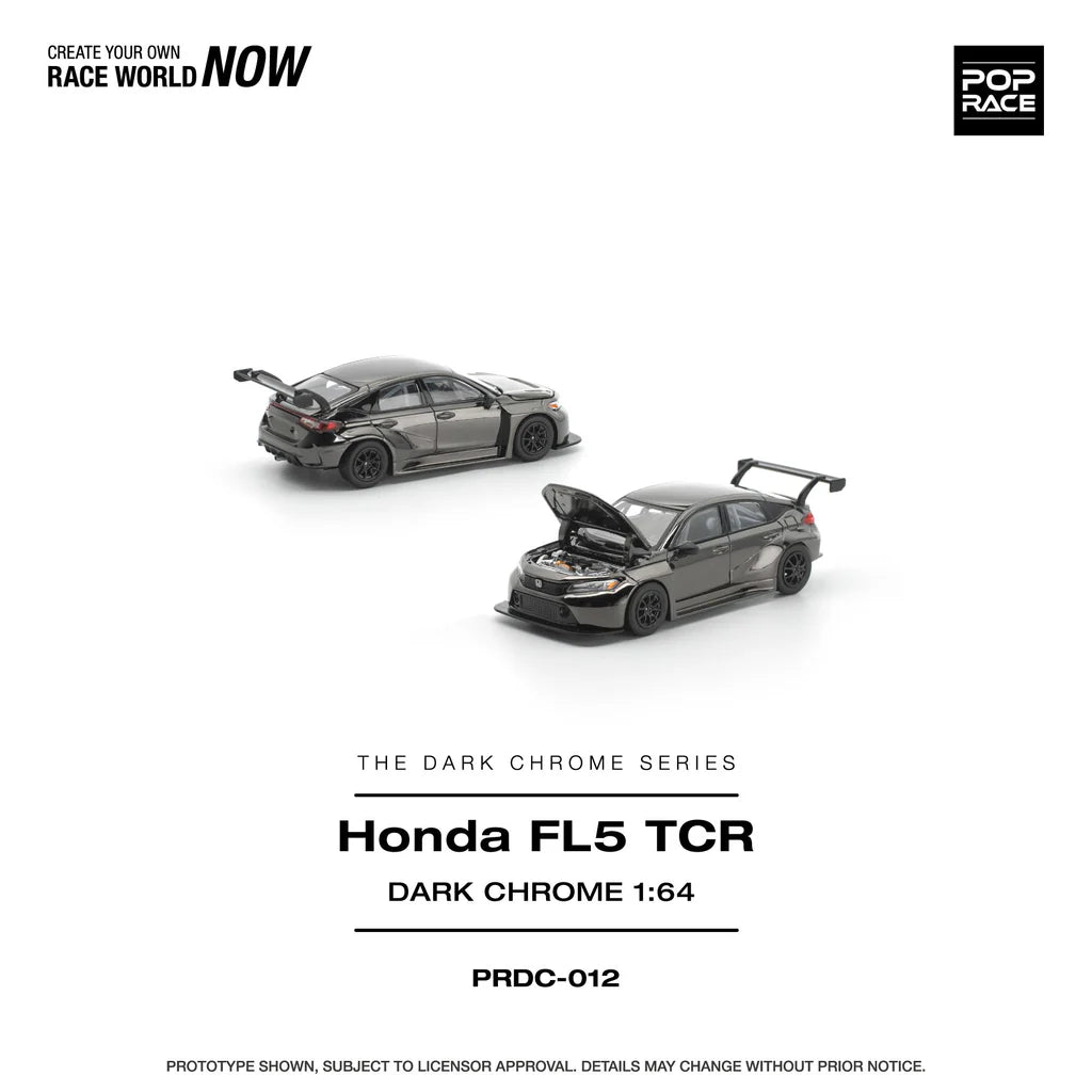 (Coming Soon) POPRACE 1/64 Honda Civic FL5 TCR DARK CHROME