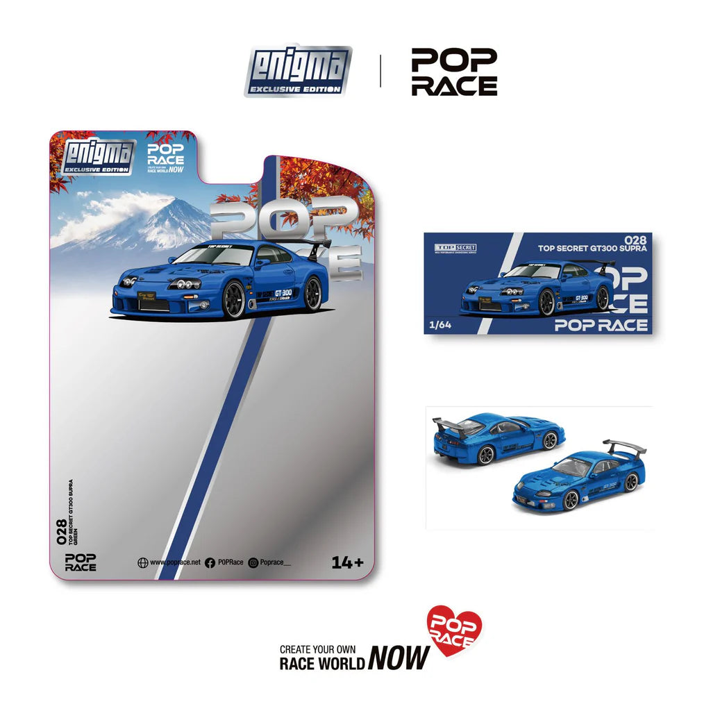 (Coming Soon) POPRACE 1/64 TOP SECRET SUPRA GT500 (A80) - BLUE (enigma exclusive edition)
