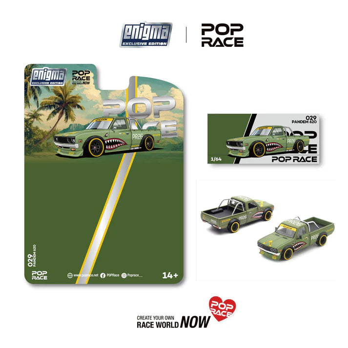 (Coming Soon) POPRACE Enigma 1:64 PANDEM 620 Fighter Green (enigma exclusive edition)