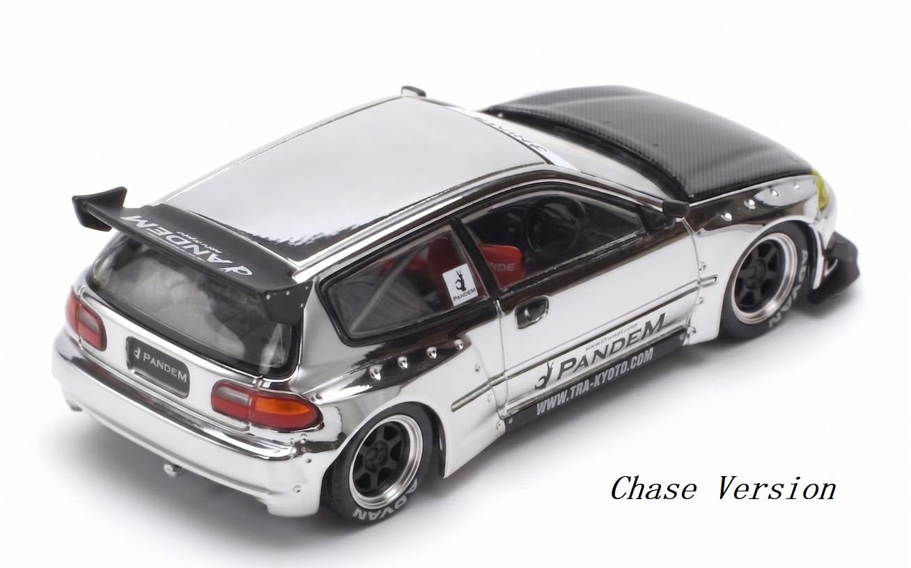 (Pre-Order) 12 Pcs (11 Regular & 1 Chase) POPRACE x TS Exclusives 1/64 PANDEM EG6 SILVER CHROME **DEADLINE July 10th 2026**
