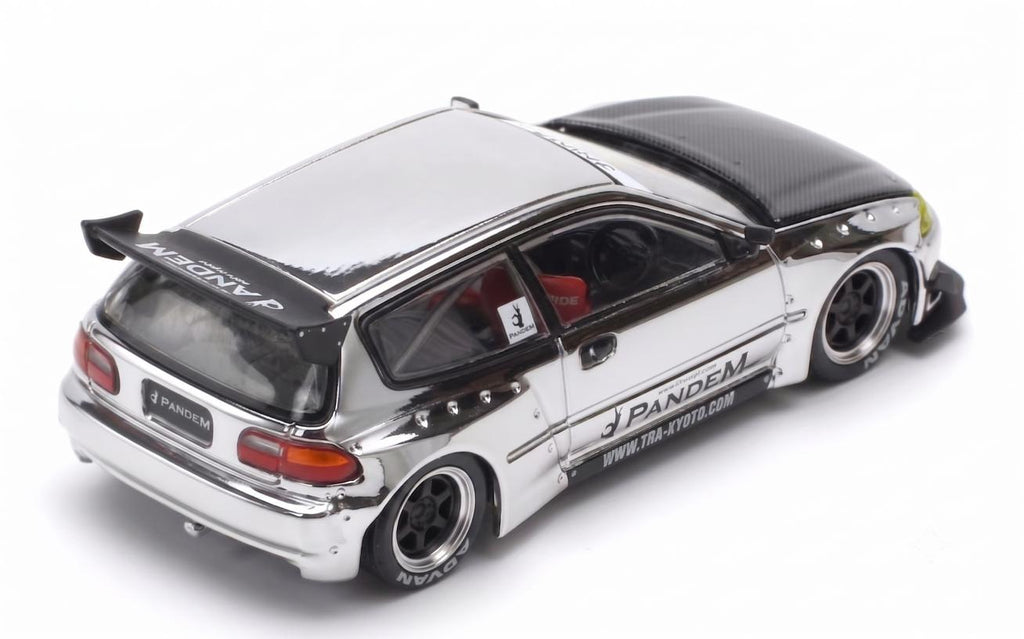 (Pre-Order) 12 Pcs (11 Regular & 1 Chase) POPRACE x TS Exclusives 1/64 PANDEM EG6 SILVER CHROME **DEADLINE July 10th 2026**
