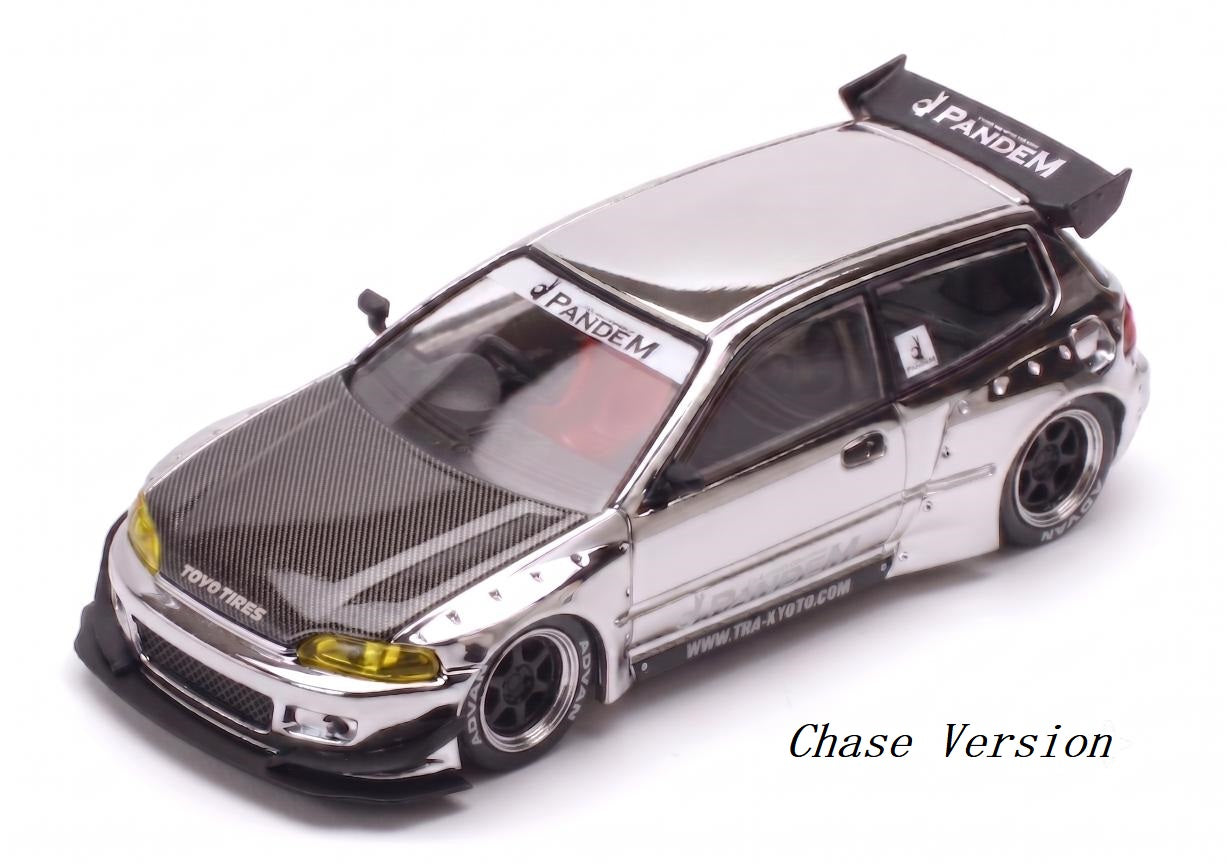(Pre-Order) 12 Pcs (11 Regular & 1 Chase) POPRACE x TS Exclusives 1/64 PANDEM EG6 SILVER CHROME **DEADLINE July 10th 2026**
