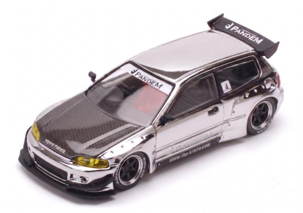 (Pre-Order) 12 Pcs (11 Regular & 1 Chase) POPRACE x TS Exclusives 1/64 PANDEM EG6 SILVER CHROME **DEADLINE July 10th 2026**