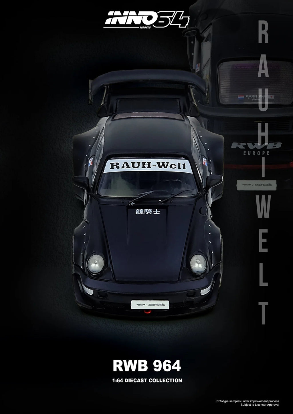 INNO64 1/64 RWB 964 "Darth Vader" Black Matt