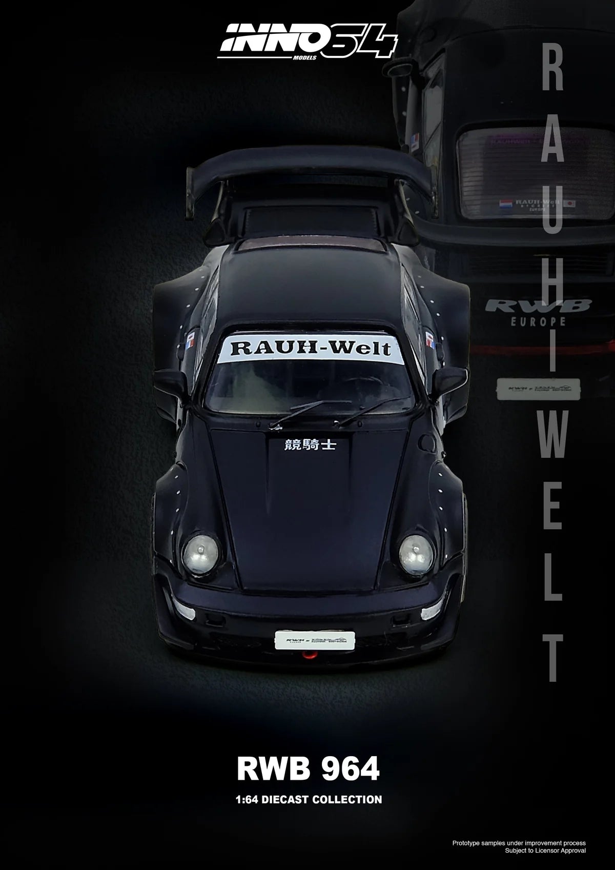 INNO64 1/64 RWB 964 "Darth Vader" Black Matt