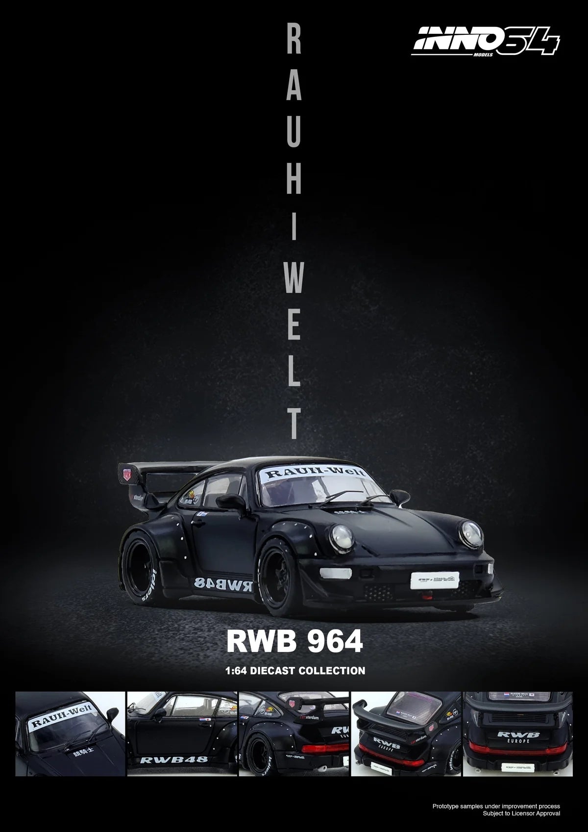 INNO64 1/64 RWB 964 "Darth Vader" Black Matt