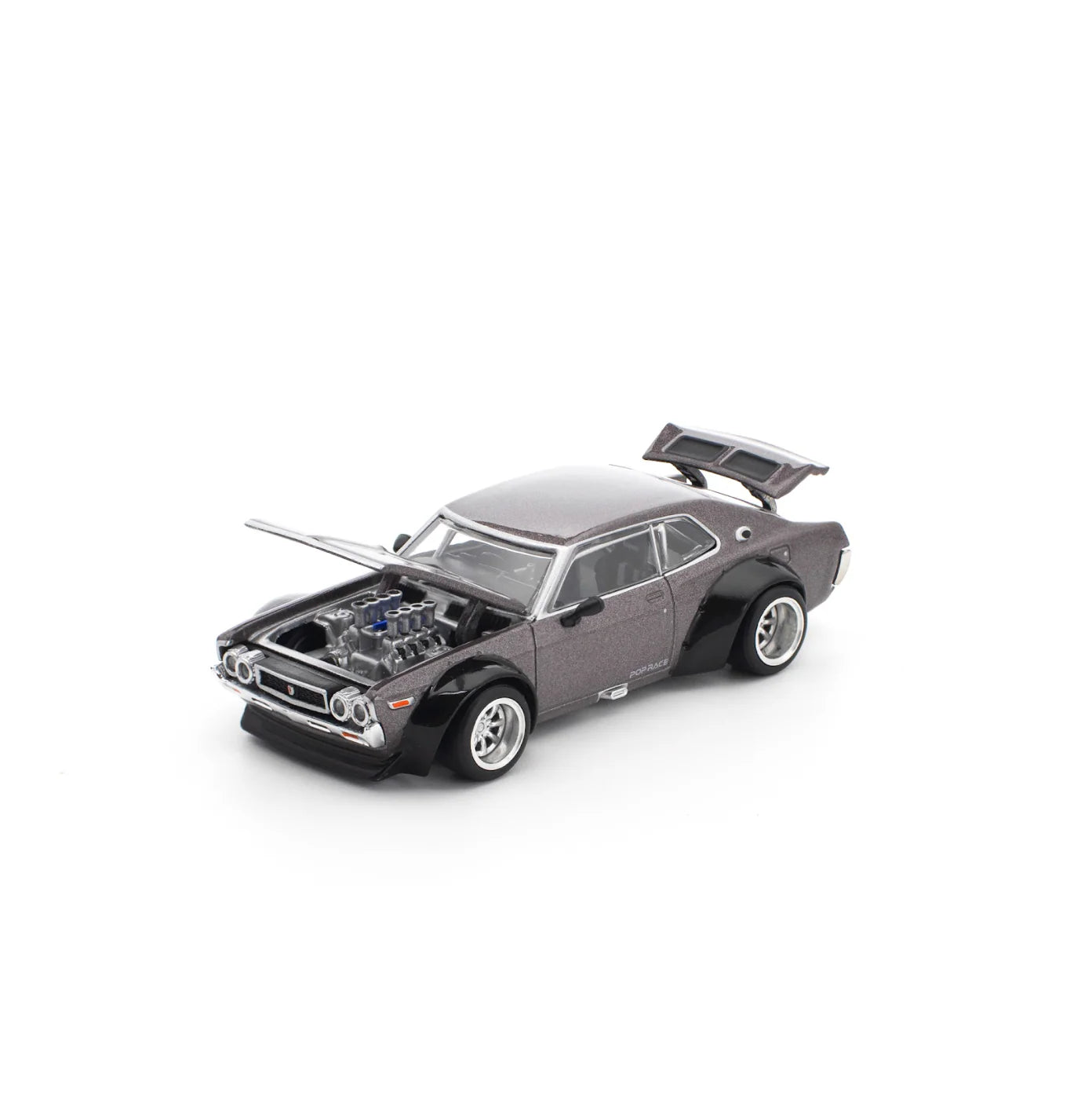 (Coming Soon) POPRACE 1/64 LAUREL C130 METALLIC GREY