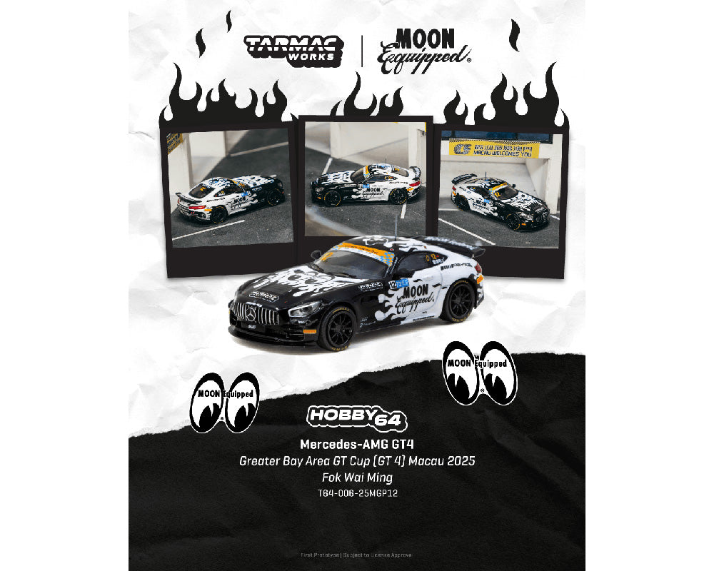 (Coming Soon) Tarmac Works 1:64 Mercedes-AMG GT4 Greater Bay Area GT Cup (GT 4) Macau 2025 FOK Wai Ming- Hobby64