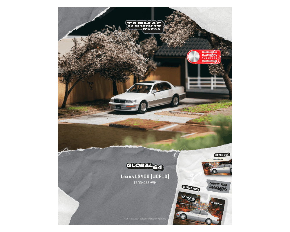 (Coming Soon) Tarmac Works 1:64 Lexus LS400 (UCF10) – Pearl White – Global64