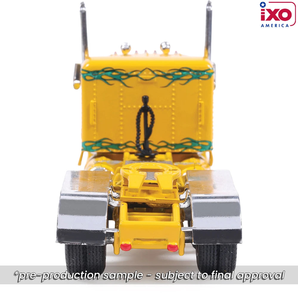(Coming Soon) IXO America 1:64 1962 Peterbilt 350 - Yellow with Green Flames