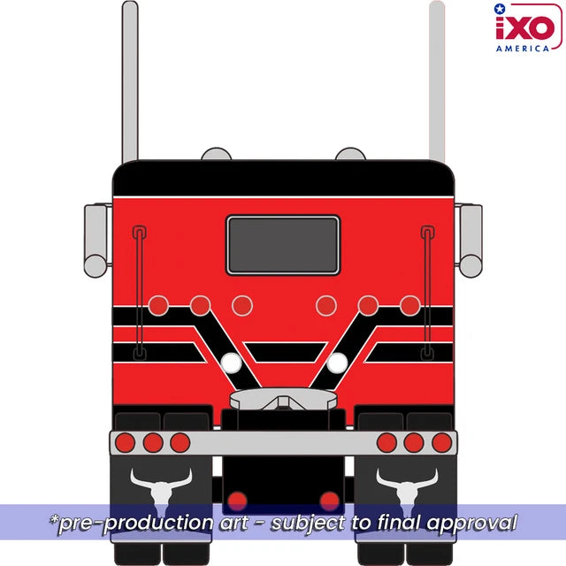 (Coming Soon) IXO America 1:64 1973 Peterbilt 359 - Red and Black