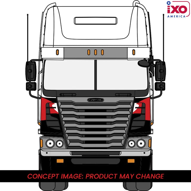 (Coming Soon) IXO America 1:64 2002 Freightliner Argosy - Red and Black