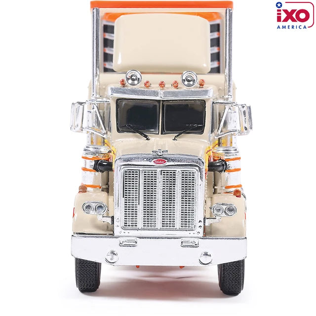 (Coming Soon) IXO America 1:64 Scale 1973 Peterbilt 359 - Orange and Cream with Modern Trailer
