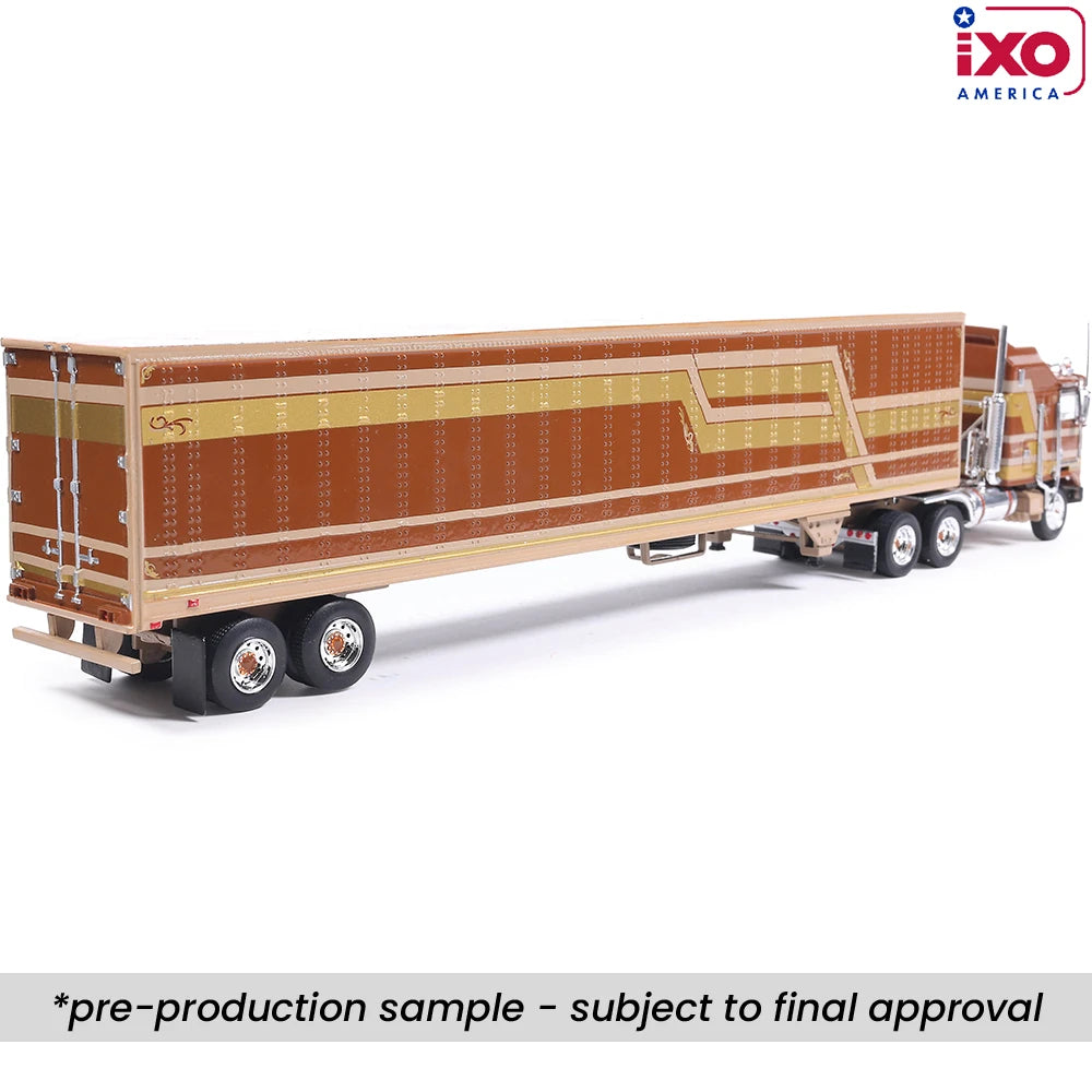 (Coming Soon) IXO America 1:64 1976 Kenworth K100 Aerodyne - Brown with Modern Trailer