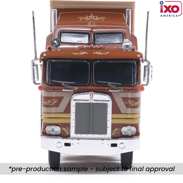 (Coming Soon) IXO America 1:64 1976 Kenworth K100 Aerodyne - Brown with Modern Trailer