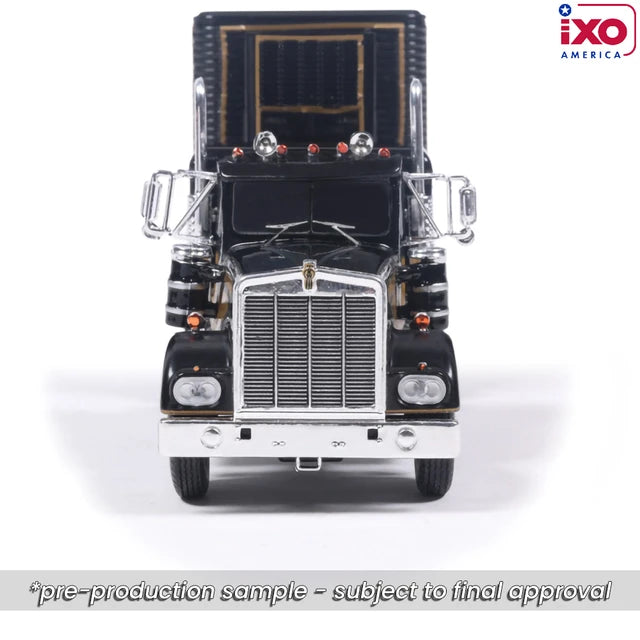 (Coming Soon) IXO America 1:64 1976 Kenworth W900 - Black with Trailer