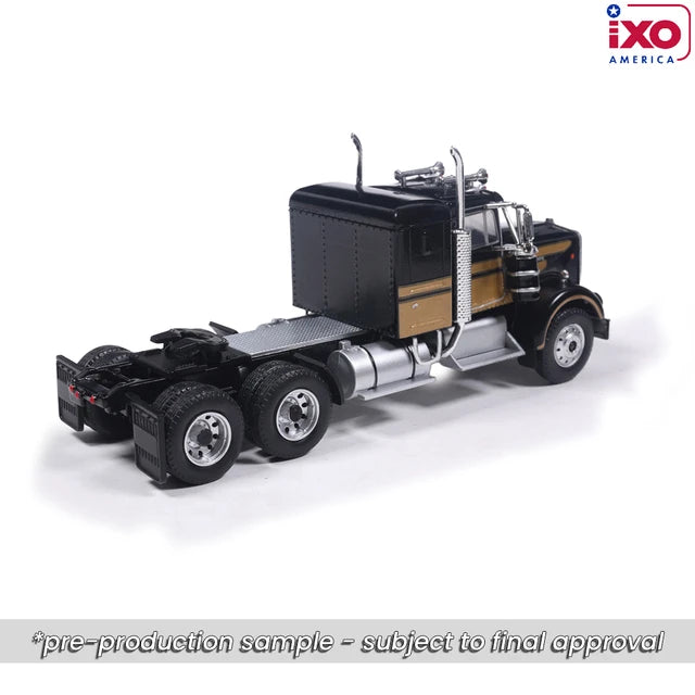 (Coming Soon) IXO America 1:64 1976 Kenworth W900 - Black with Trailer