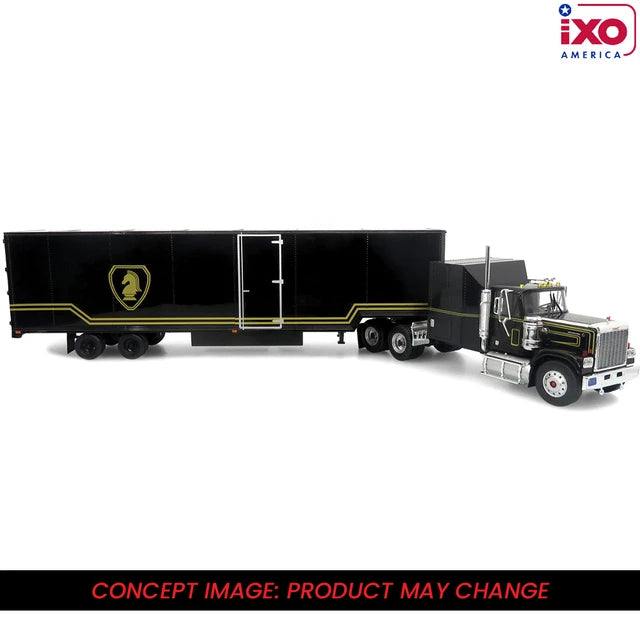 (Coming Soon) IXO America 1:64 1980 GMC General with Black and Gold Trailer