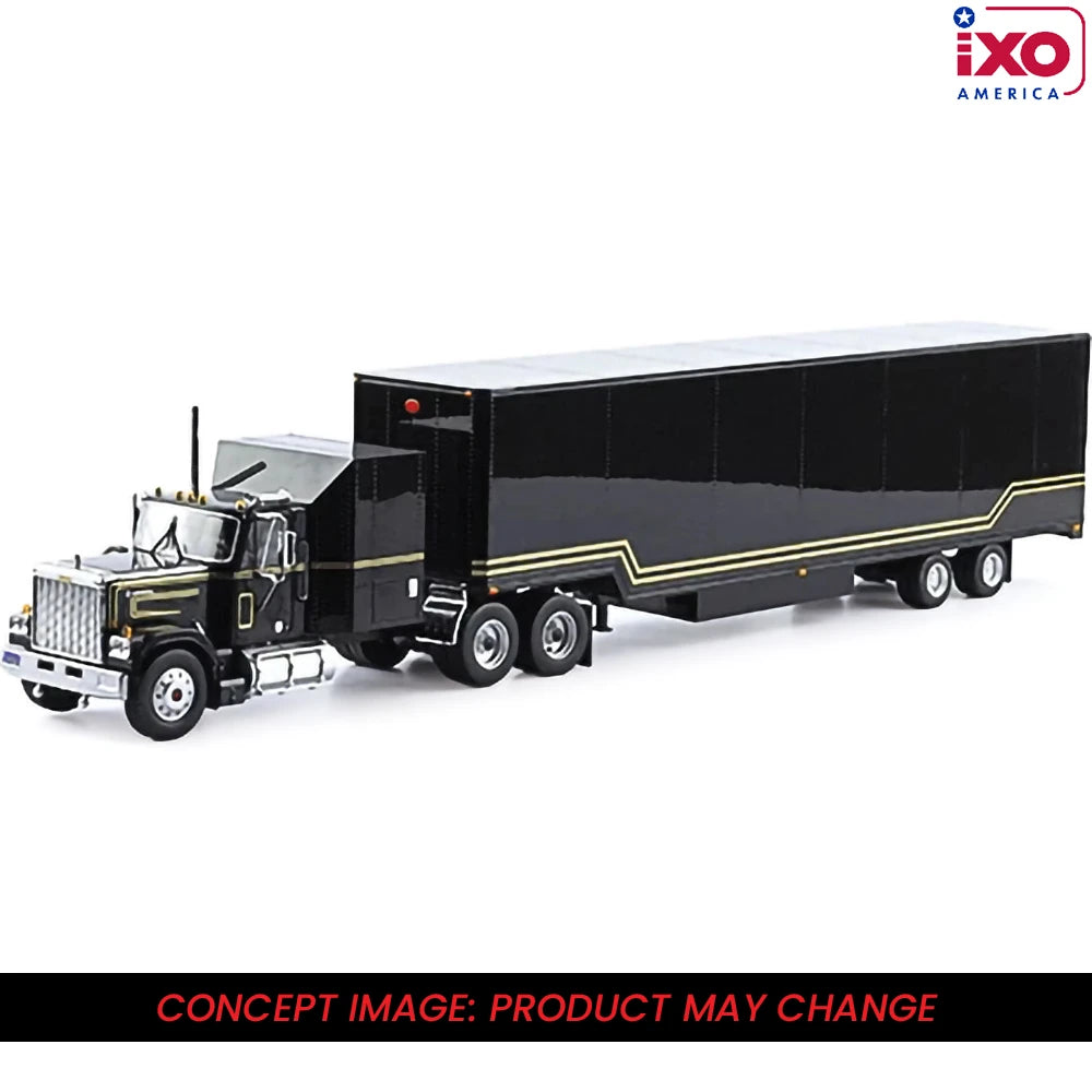 (Coming Soon) IXO America 1:64 1980 GMC General with Black and Gold Trailer