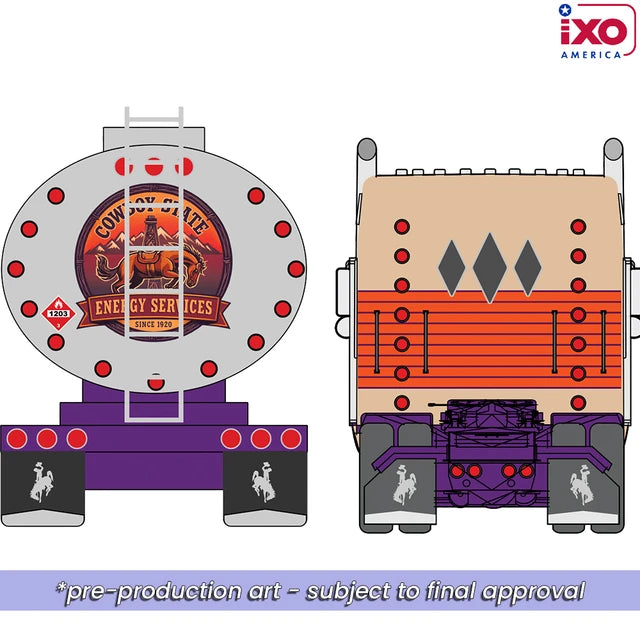 (Coming Soon) IXO America 1:64 1976 Kenworth W900 - Cowboy State + Tanker