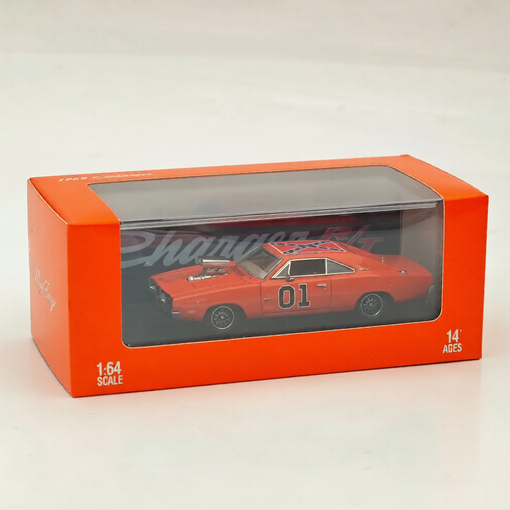 Mini Forge 1969 Charger "General Lee" W/Super Charger Diecast Metal 1/64 Scale