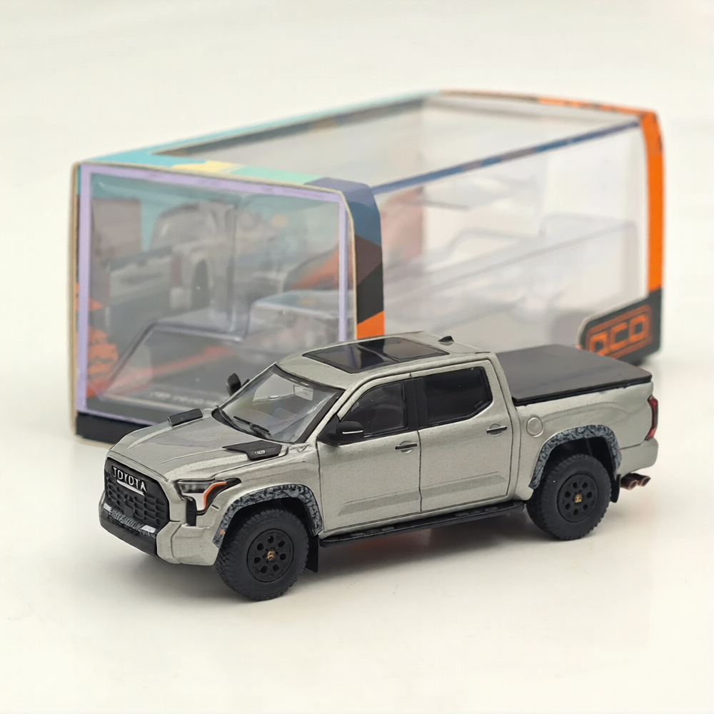 GCD 1/64 Tundra TRD Pro Pickup Truck Silver with accessories