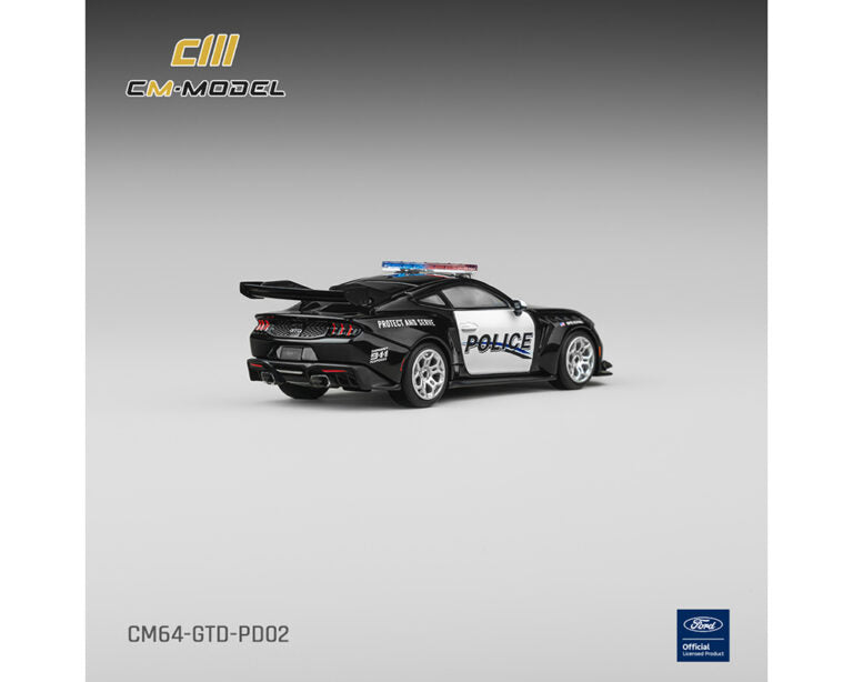 (Coming Soon) CM Model 1:64 Ford Mustang GTD Police – Limited Edition - Midnight City Diecast L.C.